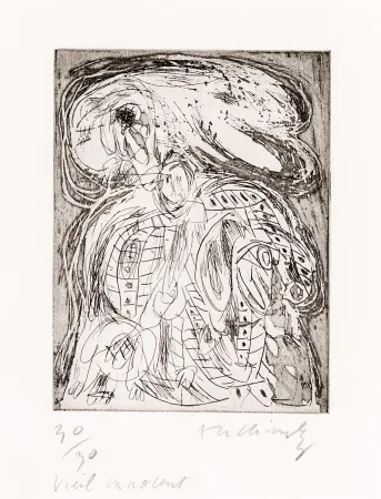 Radierung Alechinsky - Vieil innocent