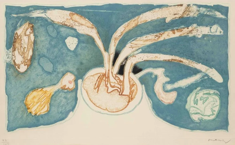 Radierung Und Aquatinta Alechinsky - Volcan de nuit