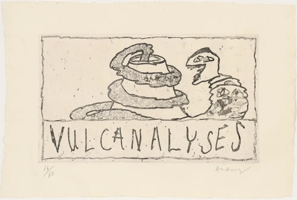 Radierung Alechinsky - Vulcanalyses 01
