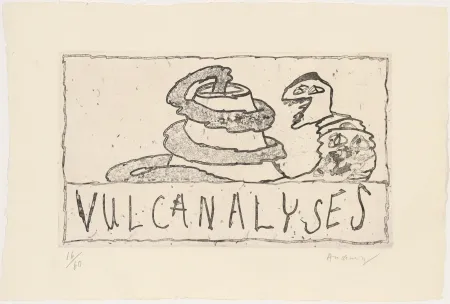 Radierung Alechinsky - Vulcanalyses 01