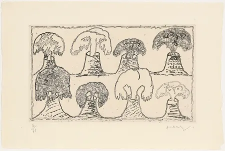 Radierung Alechinsky - Vulcanalyses 03