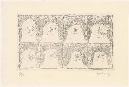 Radierung Alechinsky - Vulcanalyses 06