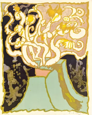 Lithographie Alechinsky - Vulcanologie - planche 7 