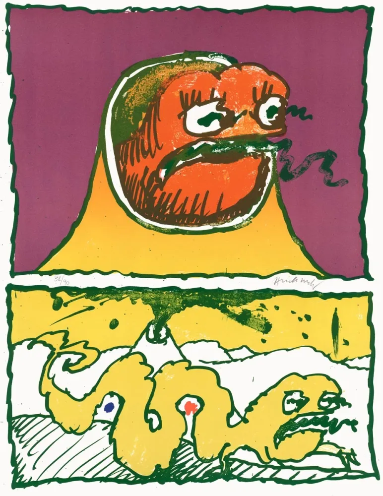 Lithographie Alechinsky - Vulcanologies