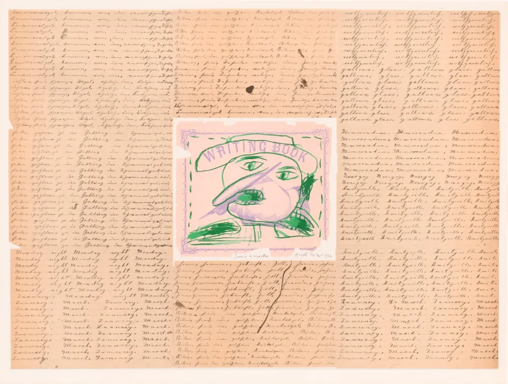 Lithographie Alechinsky - Writing book