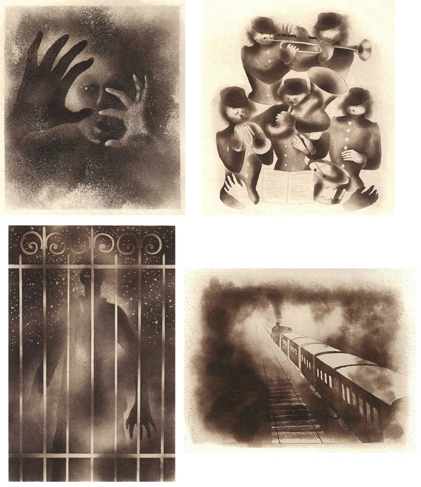 Illustriertes Buch Alexeïeff - ADRIENNE MESURAT. Exemplaire avec 71 dessins originaux au crayon tous signés par Alexeieff.‎ 