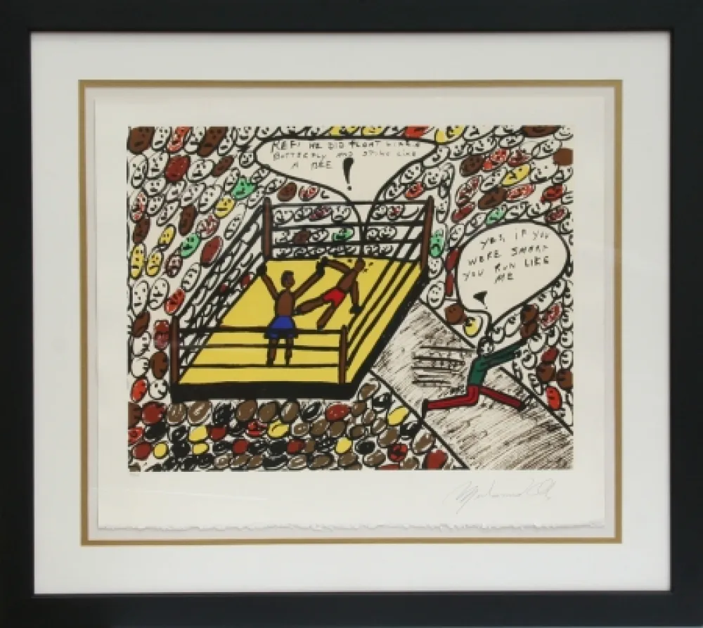 Siebdruck Ali - Sting Like a Bee