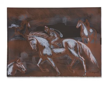 Lithographie Anguiano - Onyx Horses