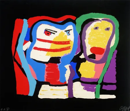 Siebdruck Appel - Deus Personnages