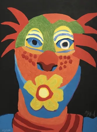 Holzschnitt Appel - Le Dompteur a la rose from the Circus series