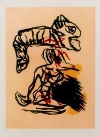 Aquatinta Appel - Salto sobre la cabeza