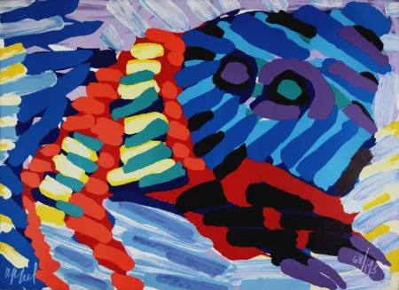 Siebdruck Appel - See me running again, 1978 - Hand-signed!