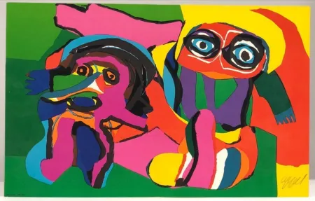 Siebdruck Appel - Two Figures, ca.