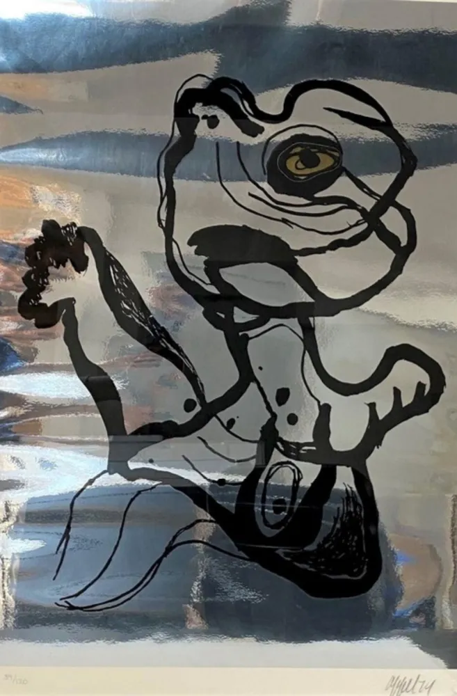 Siebdruck Appel - Woman With the Golden Eye