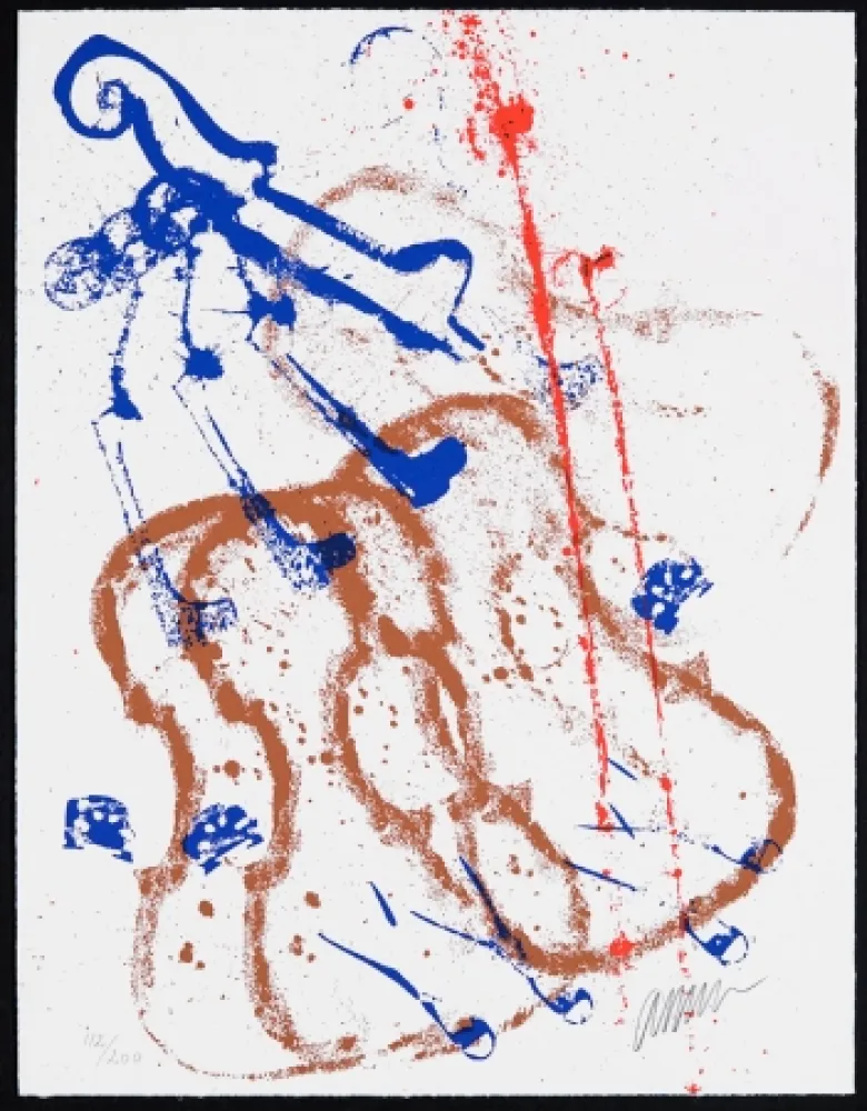 Siebdruck Arman - Accords à cordes I