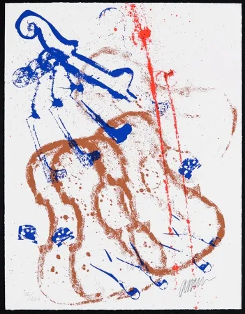 Siebdruck Arman - Accords à cordes I