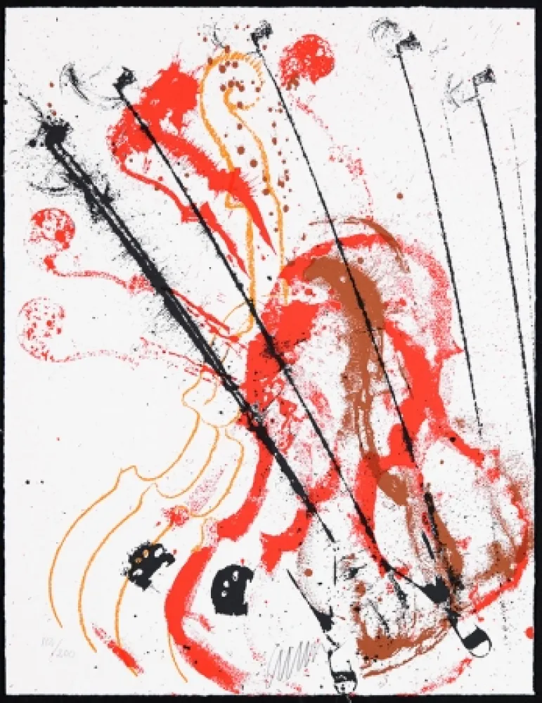 Siebdruck Arman - Accords à cordes III