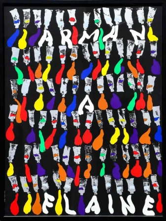 Siebdruck Arman - Arman a Flaine, 1981, Large Screenprint