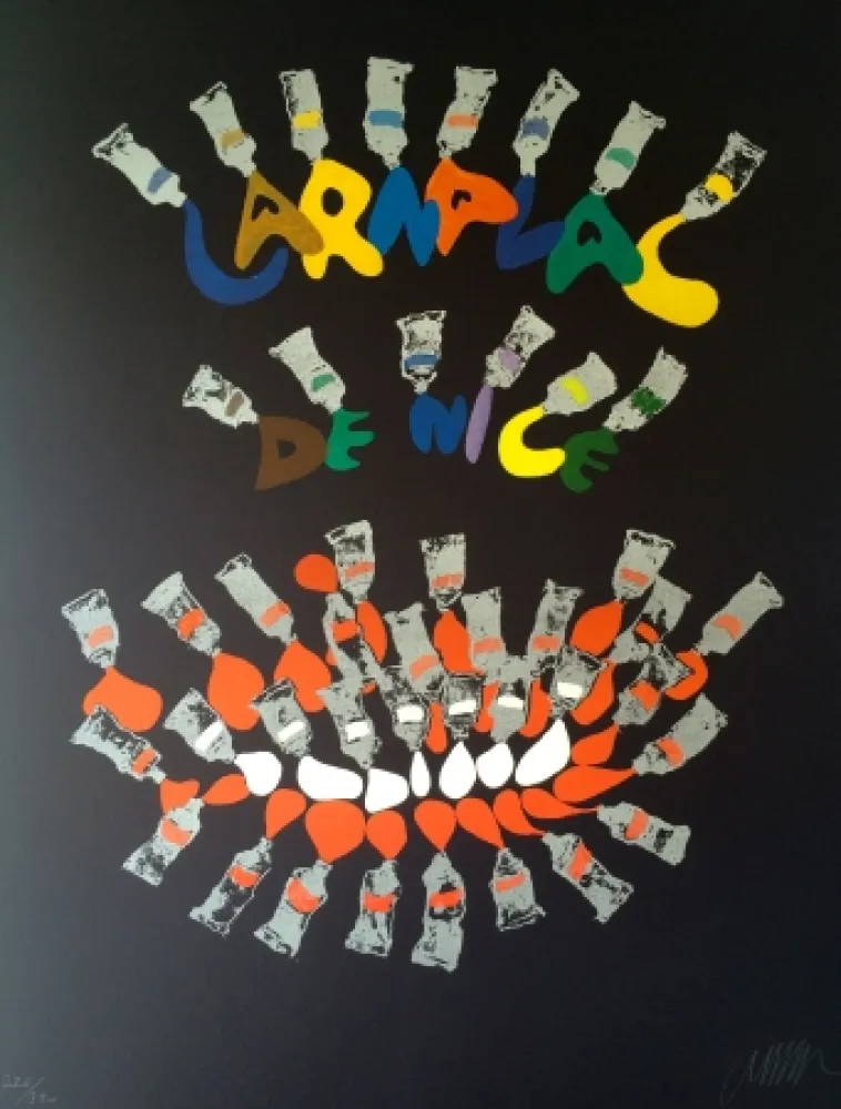 Lithographie Arman - Carnaval de Nice