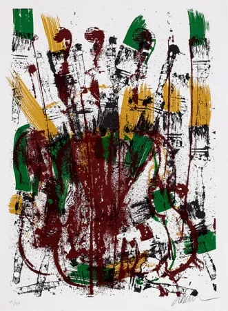 Siebdruck Arman - Melodie brossée I