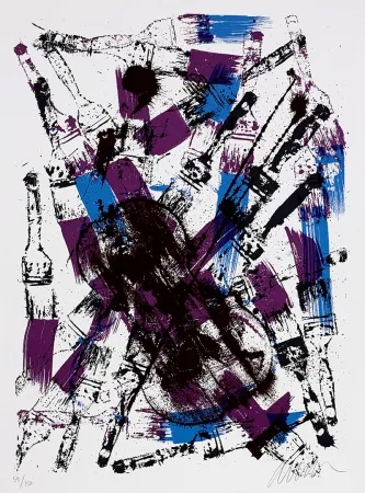 Siebdruck Arman - Melodie brossée II.