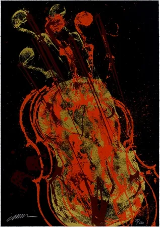 Siebdruck Arman - Melody for Strings 1