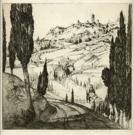 Radierung Arms - Volterra, the Town in the Clouds