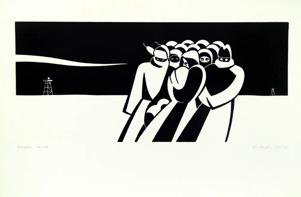Linolschnitt Arntz - Kolyma