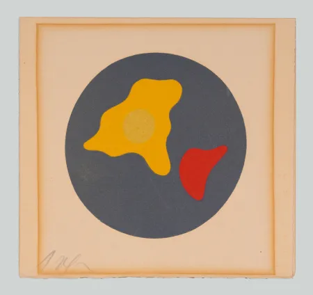 Holzschnitt Arp - Formen in Kreis