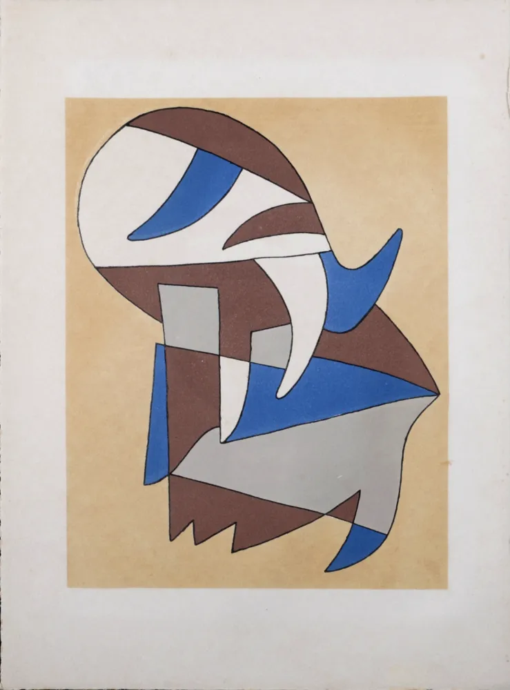 Lithographie Arp - Jean Arp & Alberto Magnelli  - Untitled Collaboration, Aux Nourritures Terrestres, 1950 
