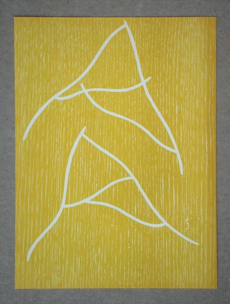 Holzschnitt Arp - On my way