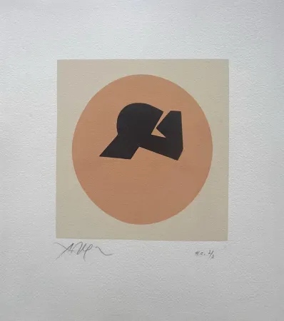 Holzschnitt Arp - Soleil recerclé 