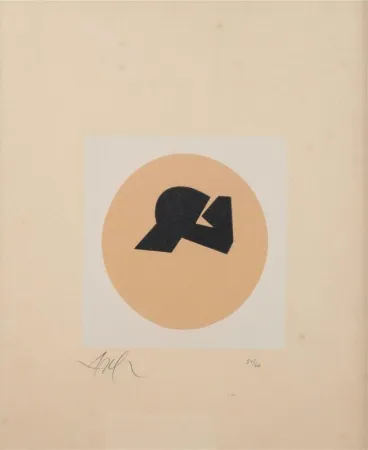Holzschnitt Arp - Soleil recerclé 
