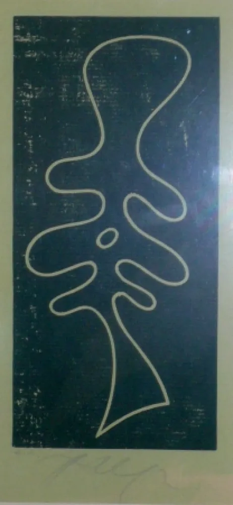 Holzschnitt Arp - Torse feuille