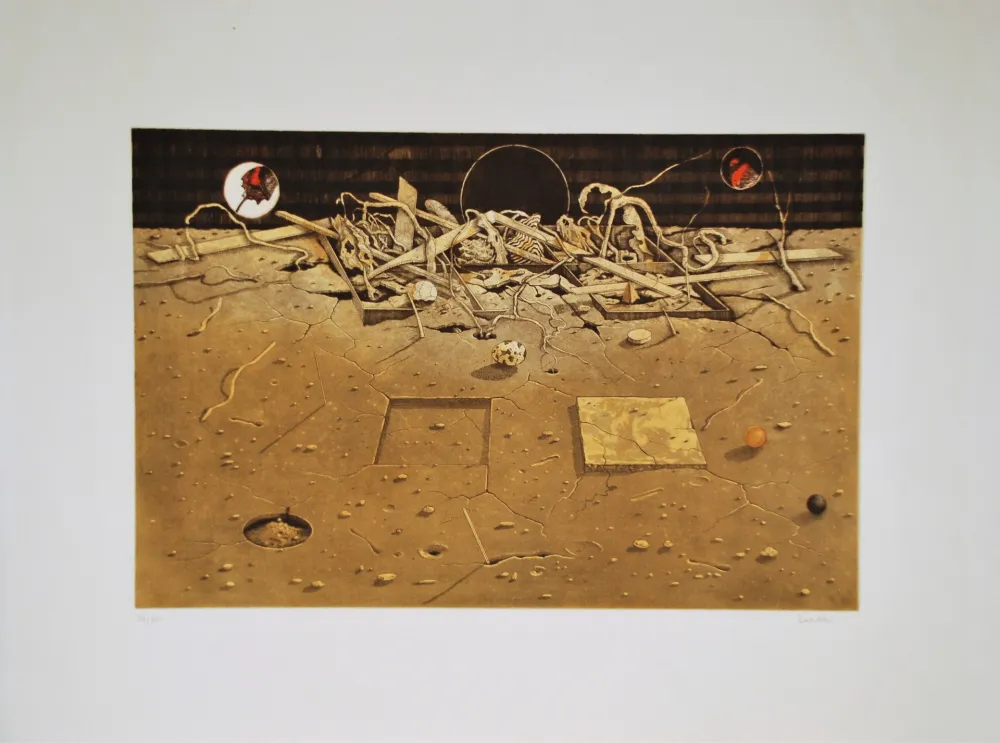 Aquatinta Asada - Composition, ca.