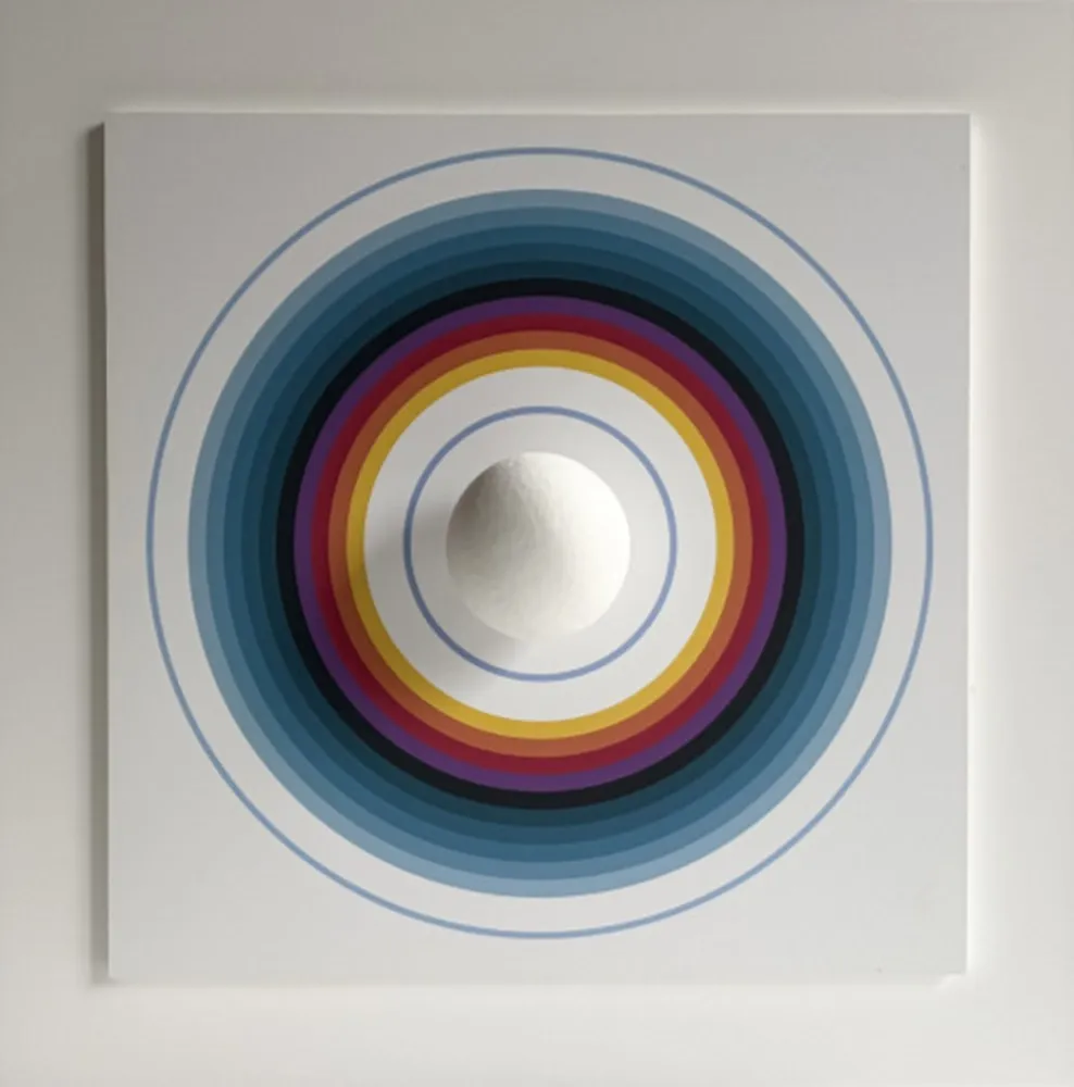 Monotypie Asis - Asistype 13 – boule sur cercle