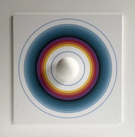 Monotypie Asis - Asistype 13 – boule sur cercle