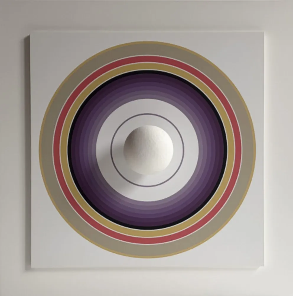 Monotypie Asis - Asistype 14 – boule sur cercle