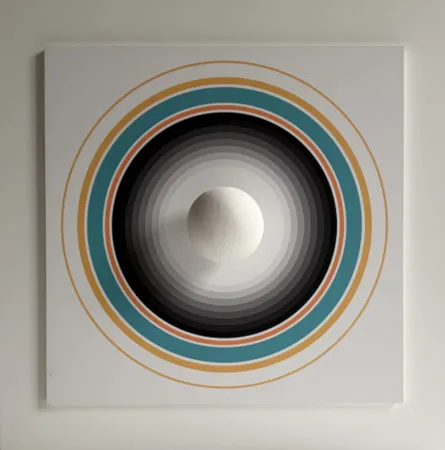 Monotypie Asis - Asistype 15 – boule sur cercle