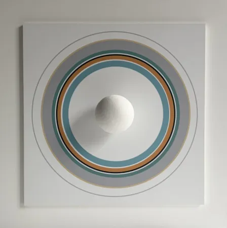 Monotypie Asis - Asistype 17 – boule sur cercle