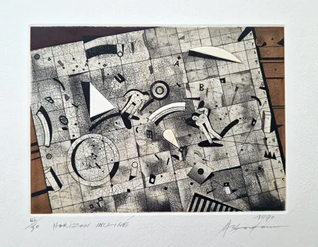 Radierung Und Aquatinta Assadour - Horizon incliné