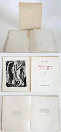 Illustriertes Buch Atlan - Kafka. DESCRIPTION D'UN COMBAT. 16 ithographies originales d'Atlan (1946)