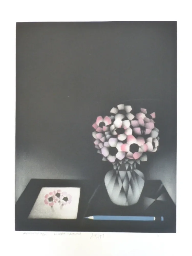 Mezzotinto Avati - Au voleur d'anémones !