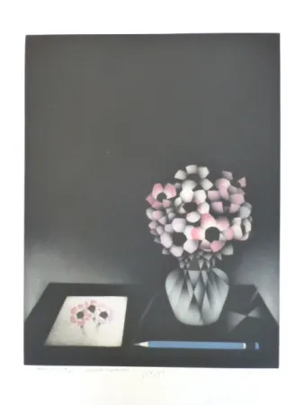 Mezzotinto Avati - Au voleur d'anémones !