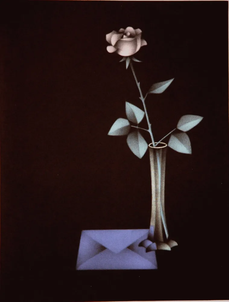 Mezzotinto Avati - L'enveloppe bleue