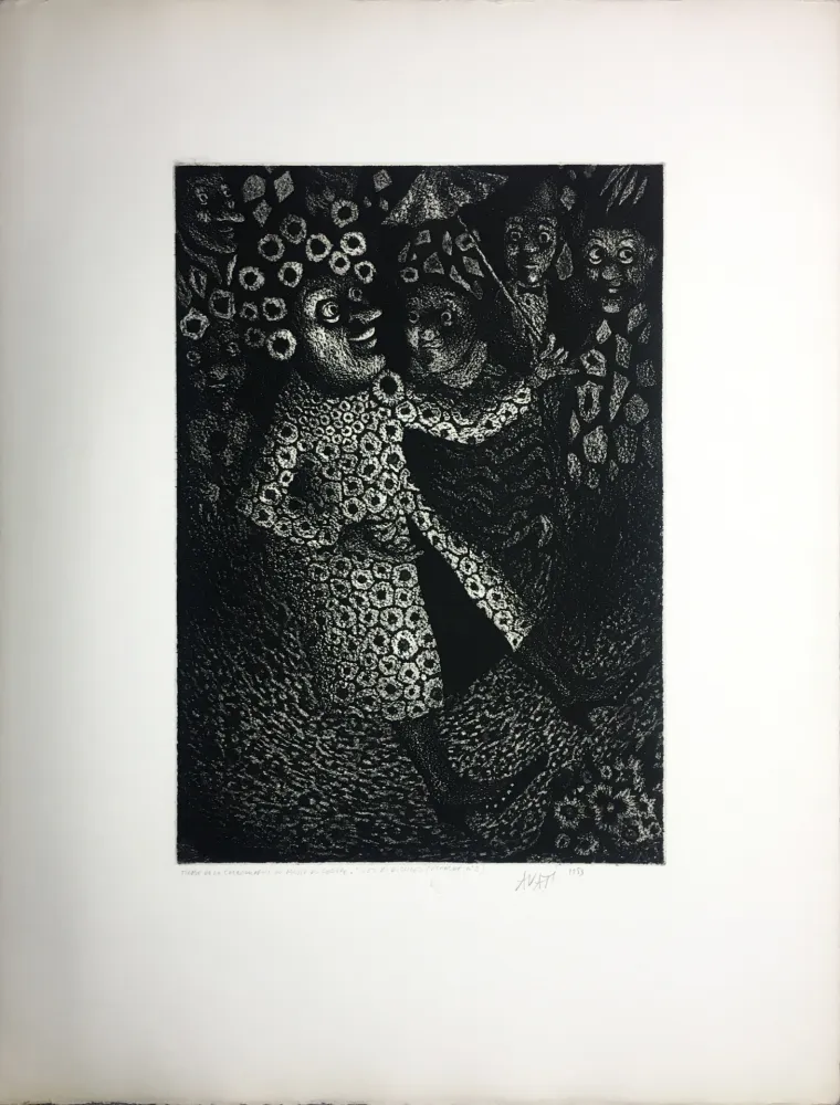 Aquatinta Avati - Les Ridicules (planche n° 2) (1951)