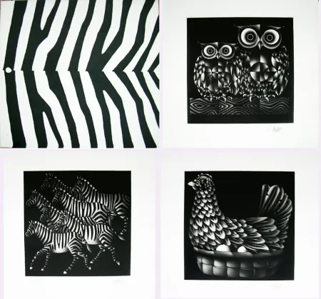 Illustriertes Buch Avati - NOAH'S ARK. Ten Mezzotints. 10 Manières Noires signées (1971)