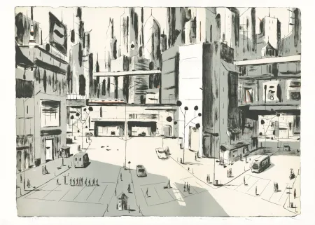 Lithographie Avril - Tokyo