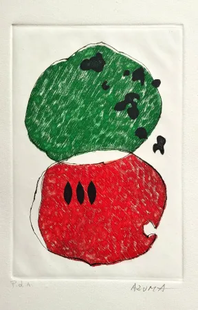 Radierung Und Aquatinta Azuma - Il fiore della poesia orientale