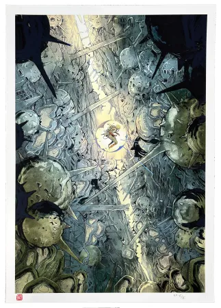 Digitale Druckgrafik Bablet - Silent Jenny (Argent)